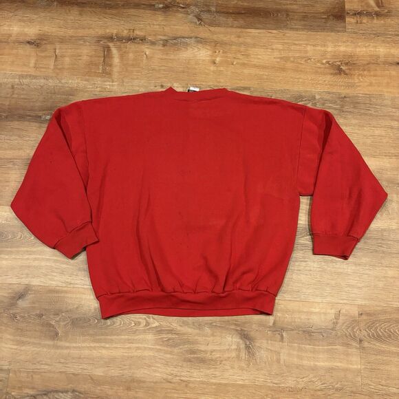 Vintage 90s Disney Crewneck Sweatshirt Mickey Mouse Unlimited Mens 2XL Red USA - Picture 3 of 9